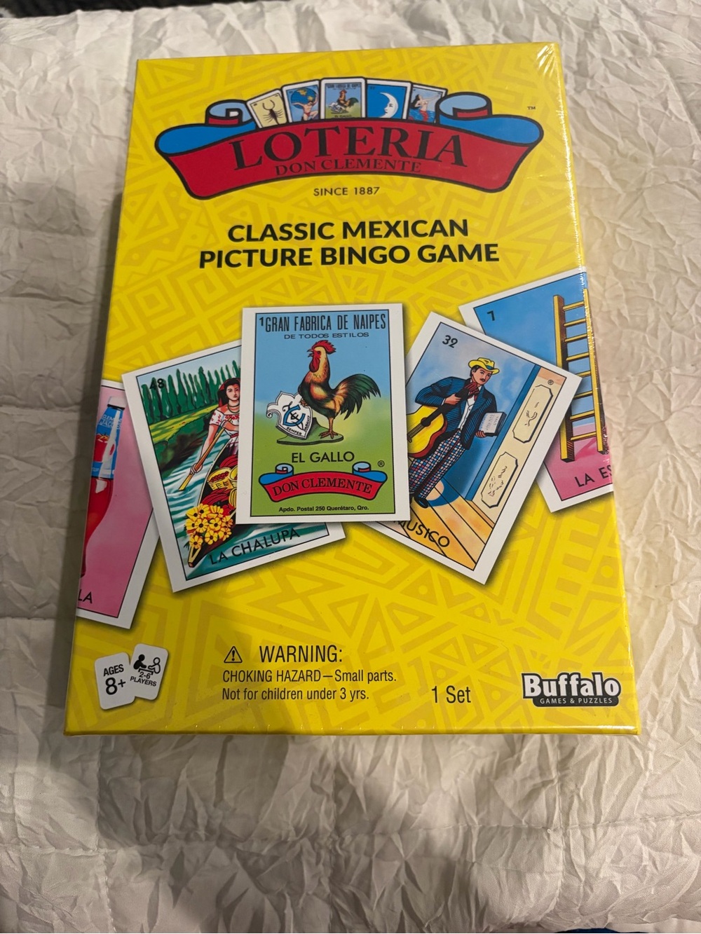 Buffalo David Bitton Loteria Classic Mexican Picture Bingo Game - Bright Yellow